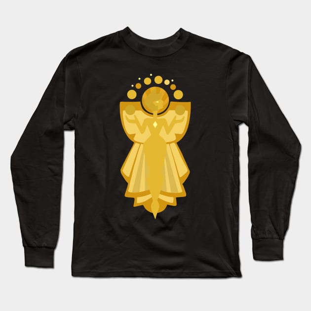 Diamond Authority - Yellow Diamond Long Sleeve T-Shirt by valentinahramov